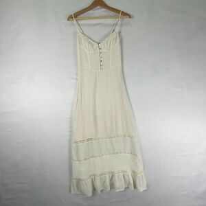 Reformation Cream Midi Dress